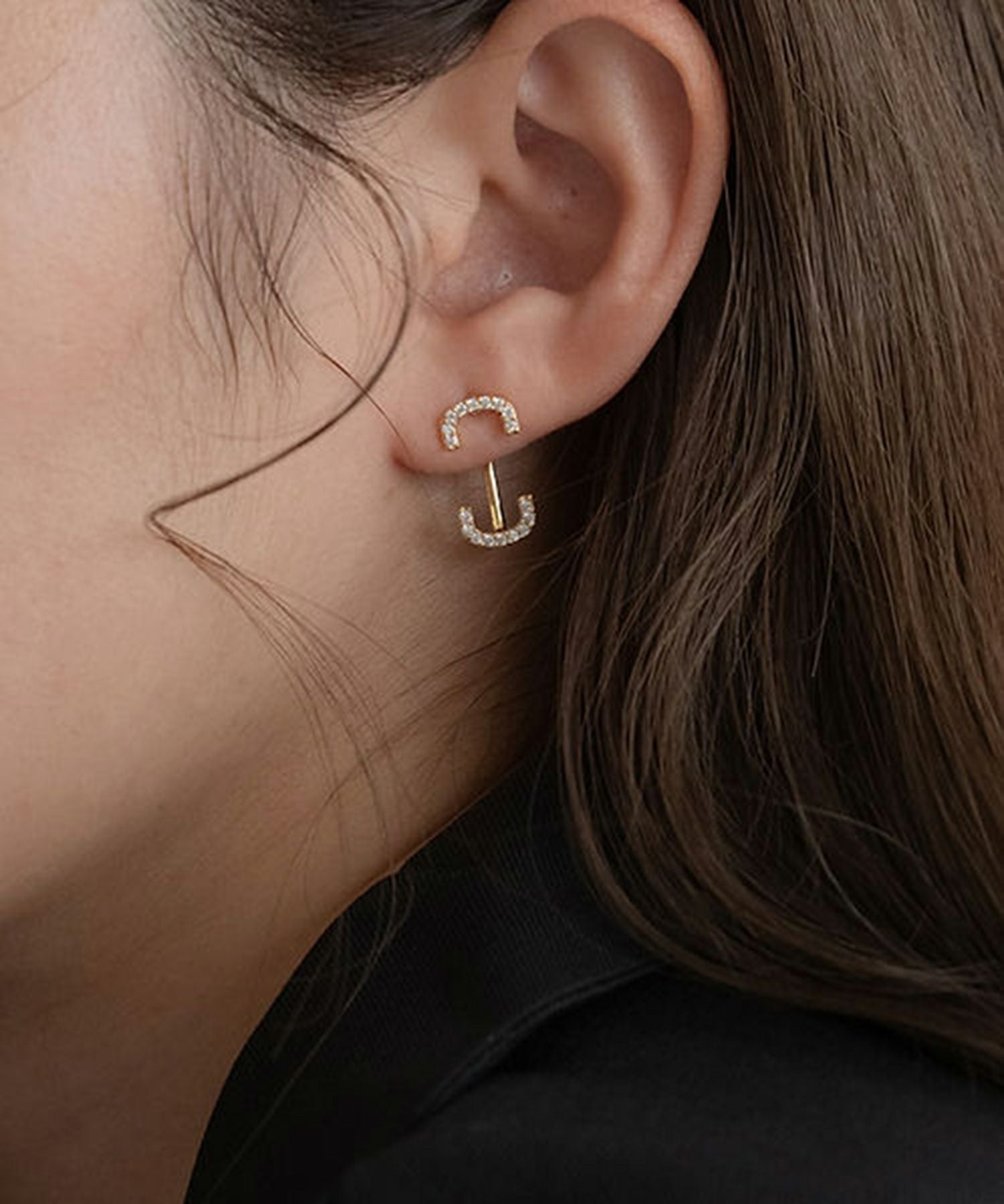 バックキャッチカーブチタンポストピアス