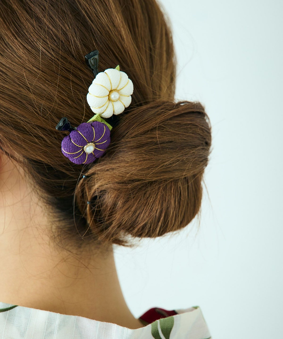 ちりめん花かんざし