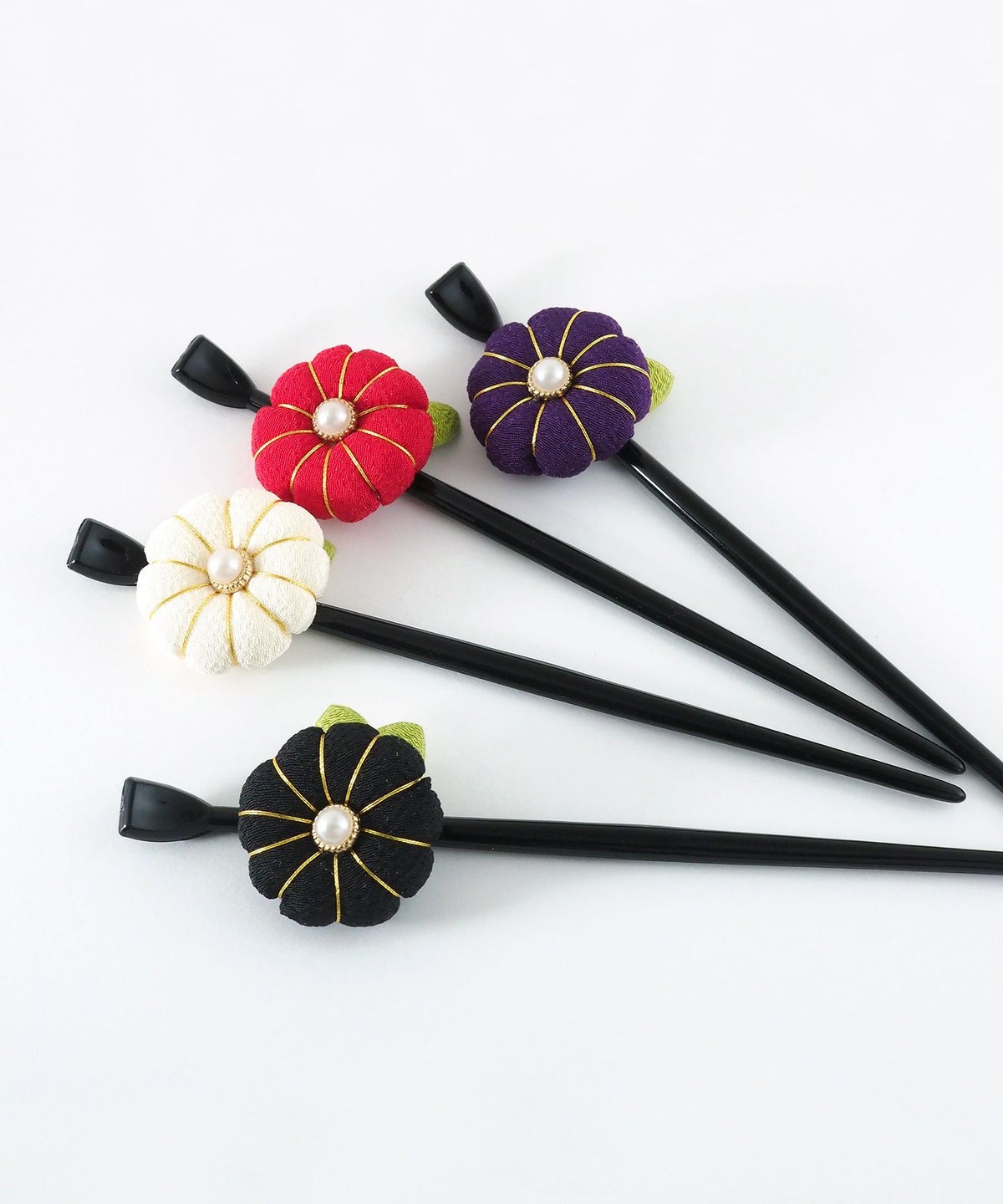 ちりめん花かんざし