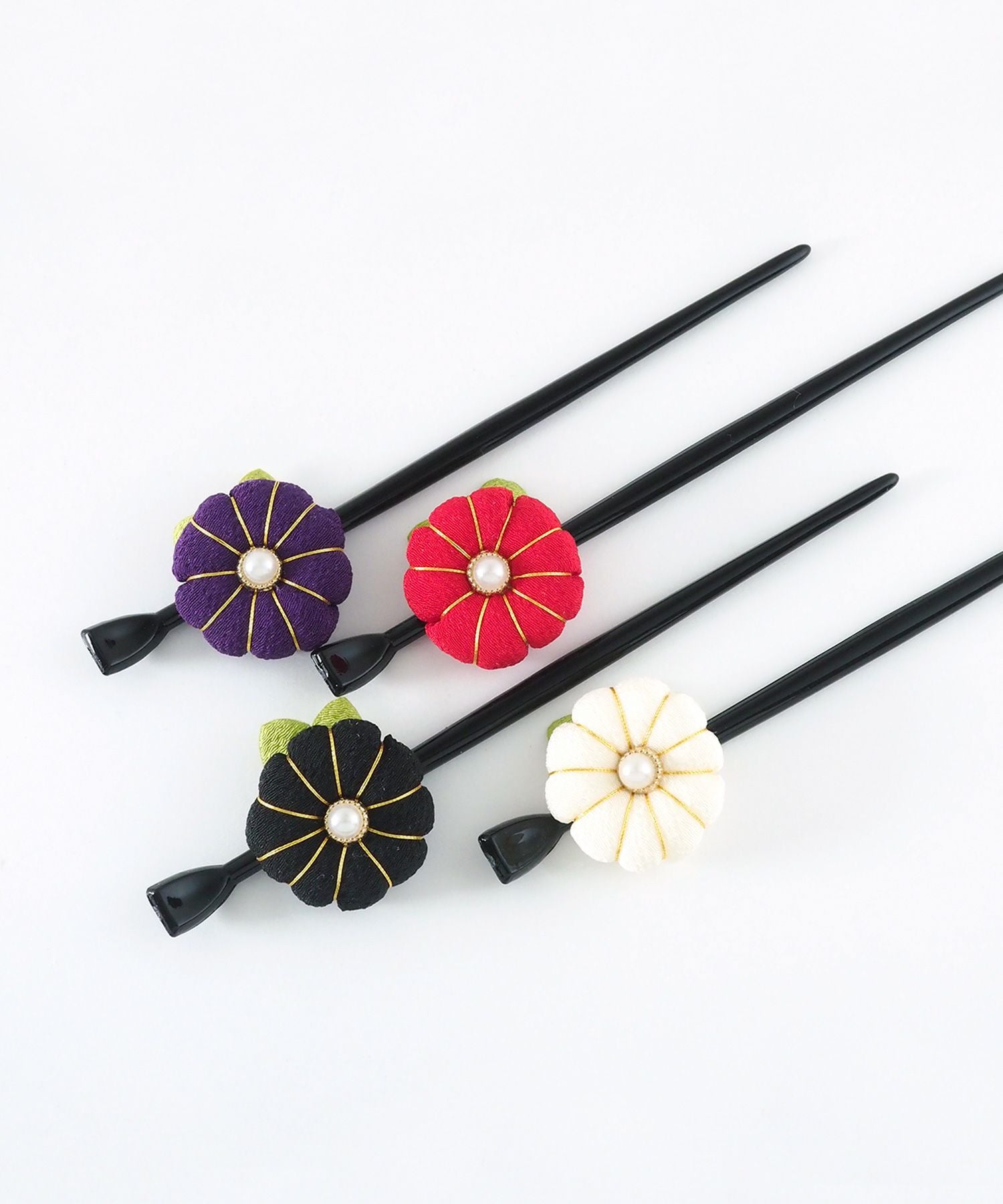 ちりめん花かんざし