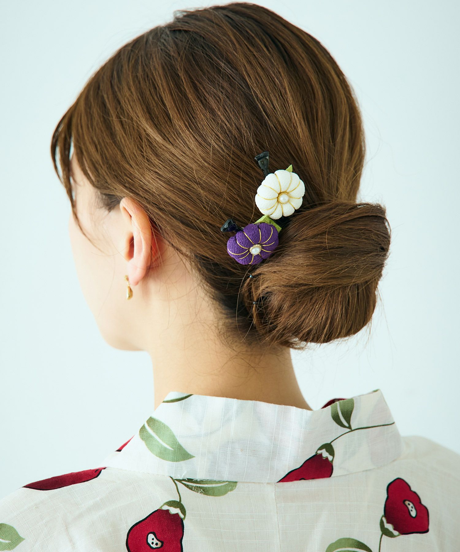 ちりめん花かんざし