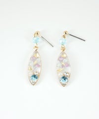 ドライフラワーバースストーンチタンポストピアス