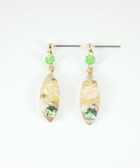 ドライフラワーバースストーンチタンポストピアス