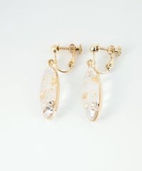 ドライフラワーバースストーンイヤリング