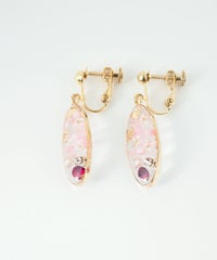 ドライフラワーバースストーンイヤリング