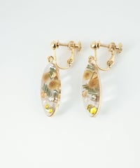 ドライフラワーバースストーンイヤリング