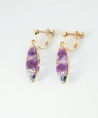 ドライフラワーバースストーンイヤリング