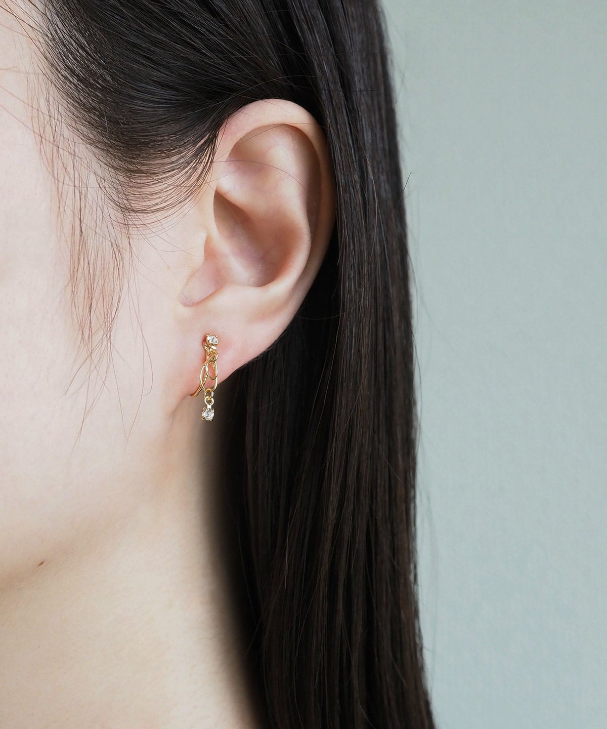 ダブルリングイヤリング