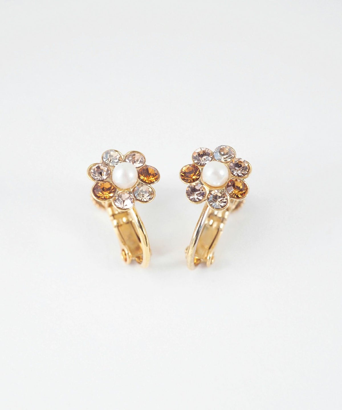 カラービジューフラワーイヤリング