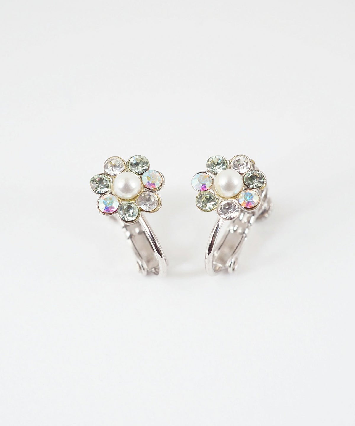 カラービジューフラワーイヤリング