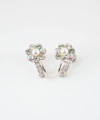 カラービジューフラワーイヤリング