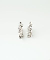 4連ラインストーンイヤリング