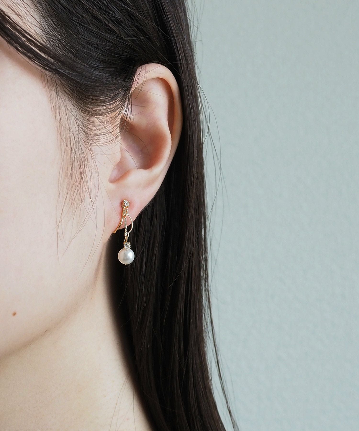 パールチェーンイヤリング
