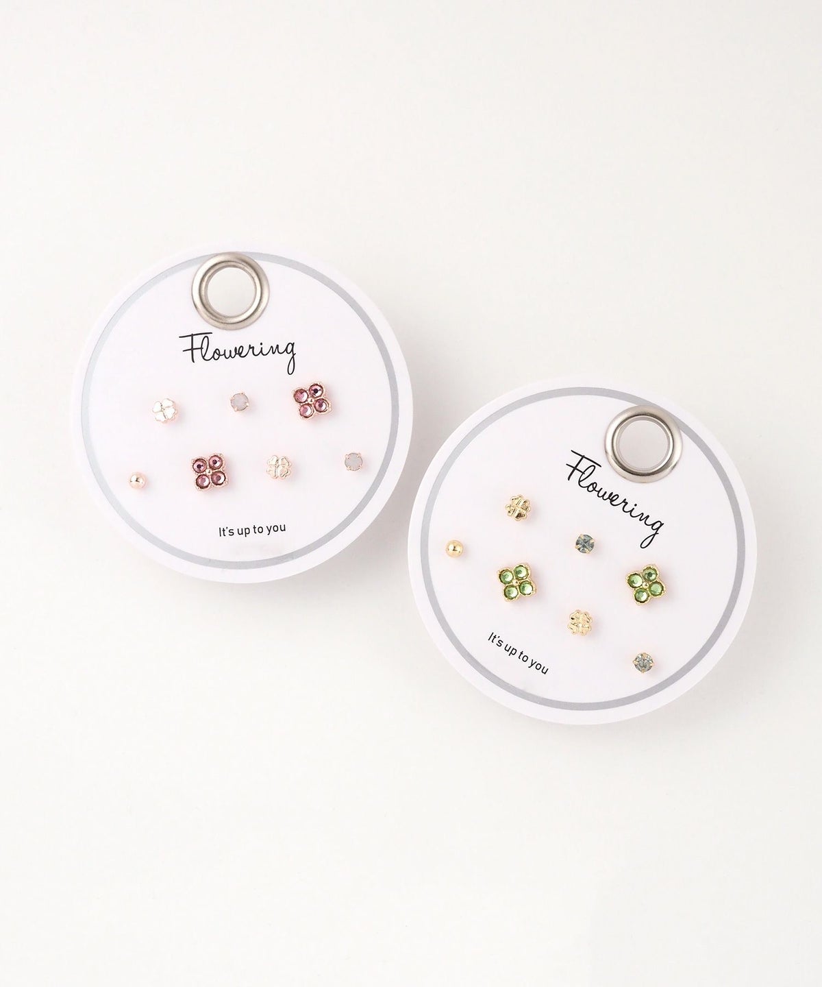 クローバーステンレスポストセットピアス