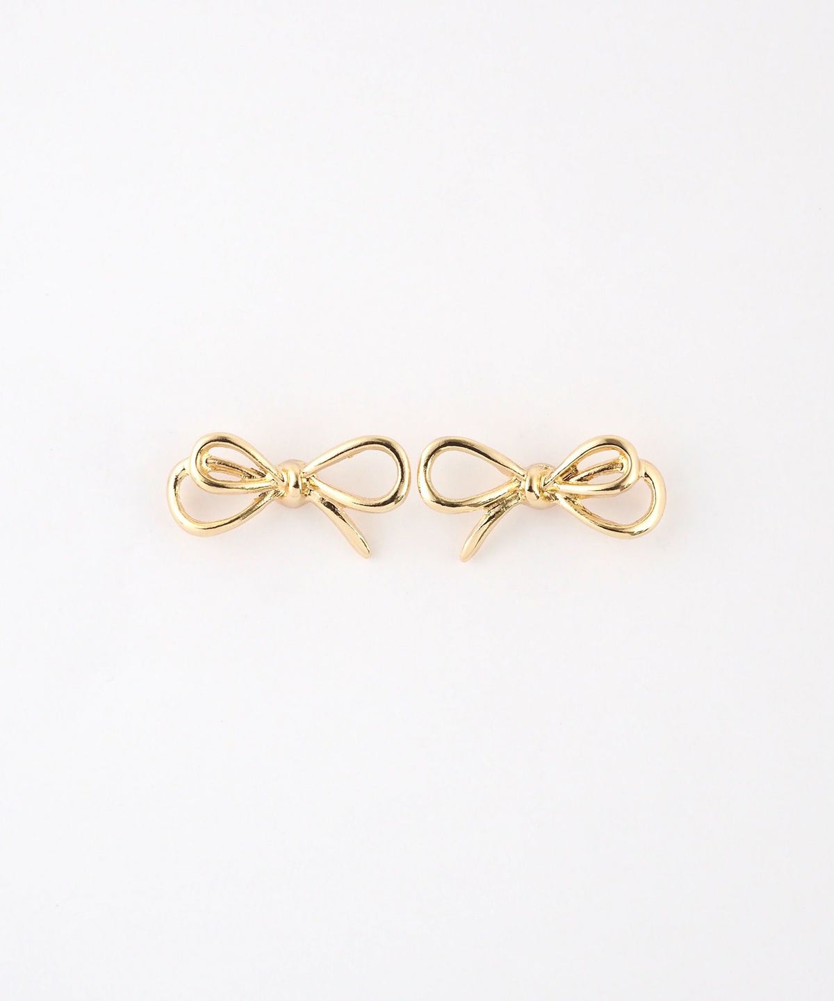 リボンノット抗菌樹脂ポストピアス