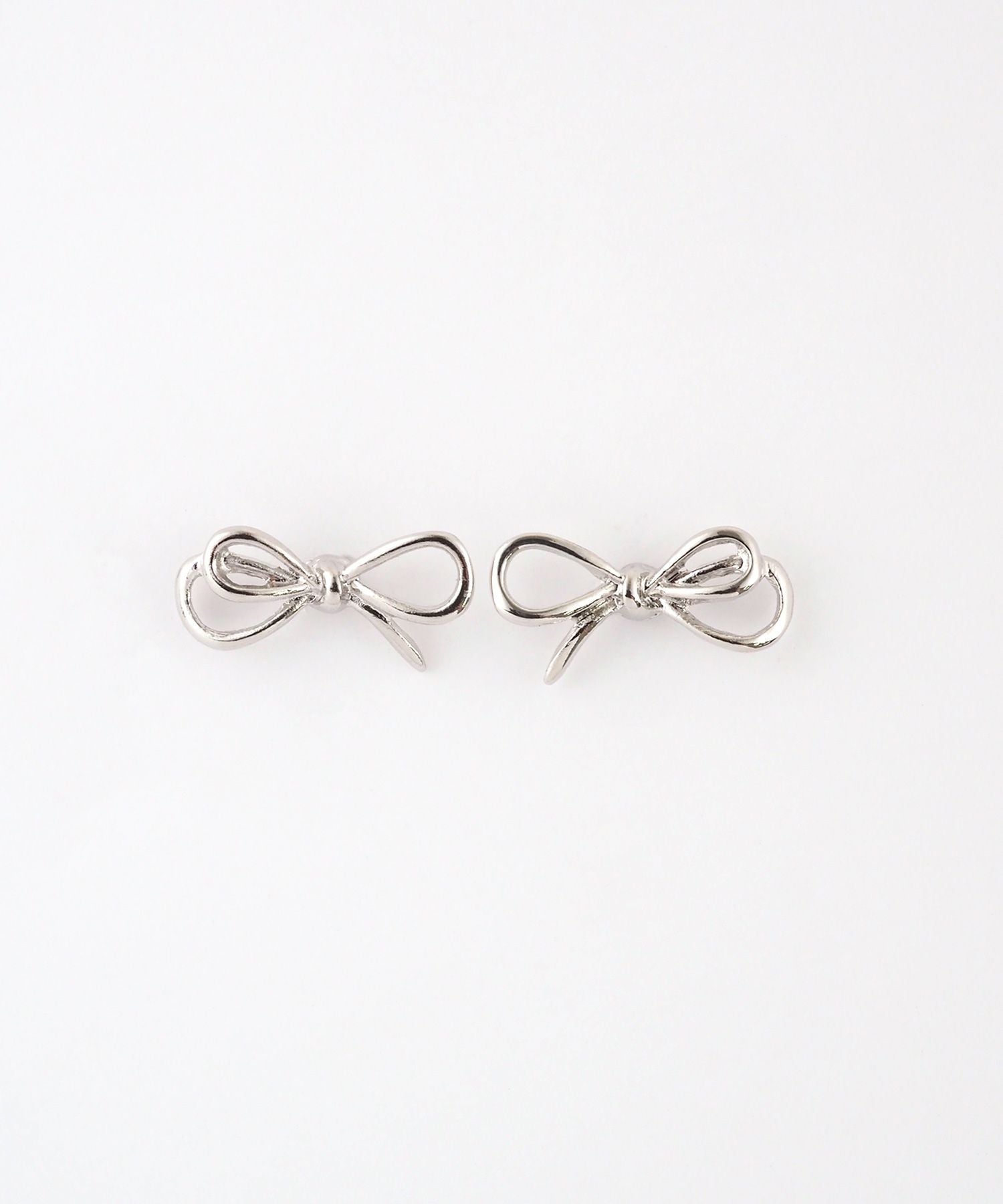 リボンノット抗菌樹脂ポストピアス