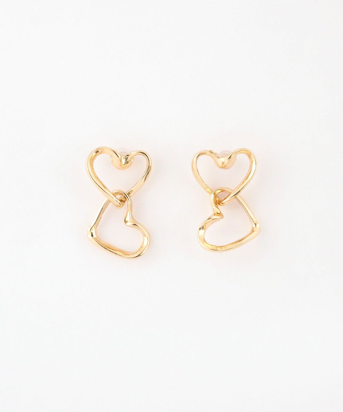 ダブルハート抗菌樹脂ポストピアス