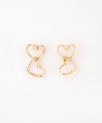 ダブルハート抗菌樹脂ポストピアス