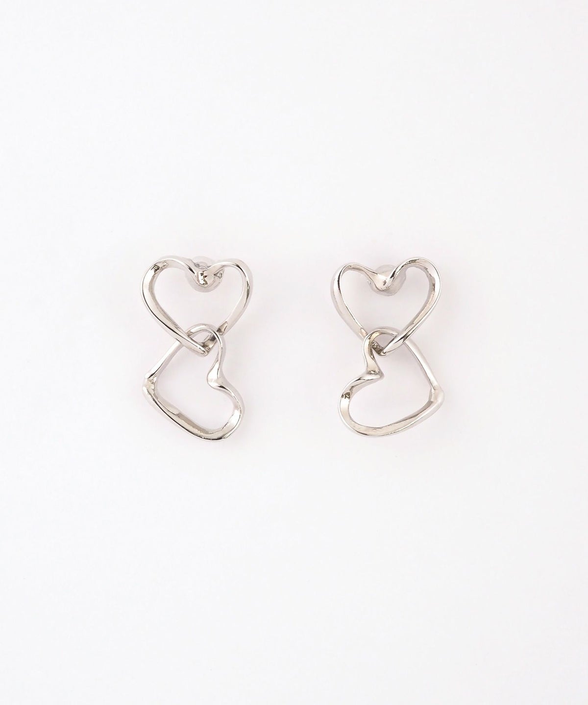 ダブルハート抗菌樹脂ポストピアス