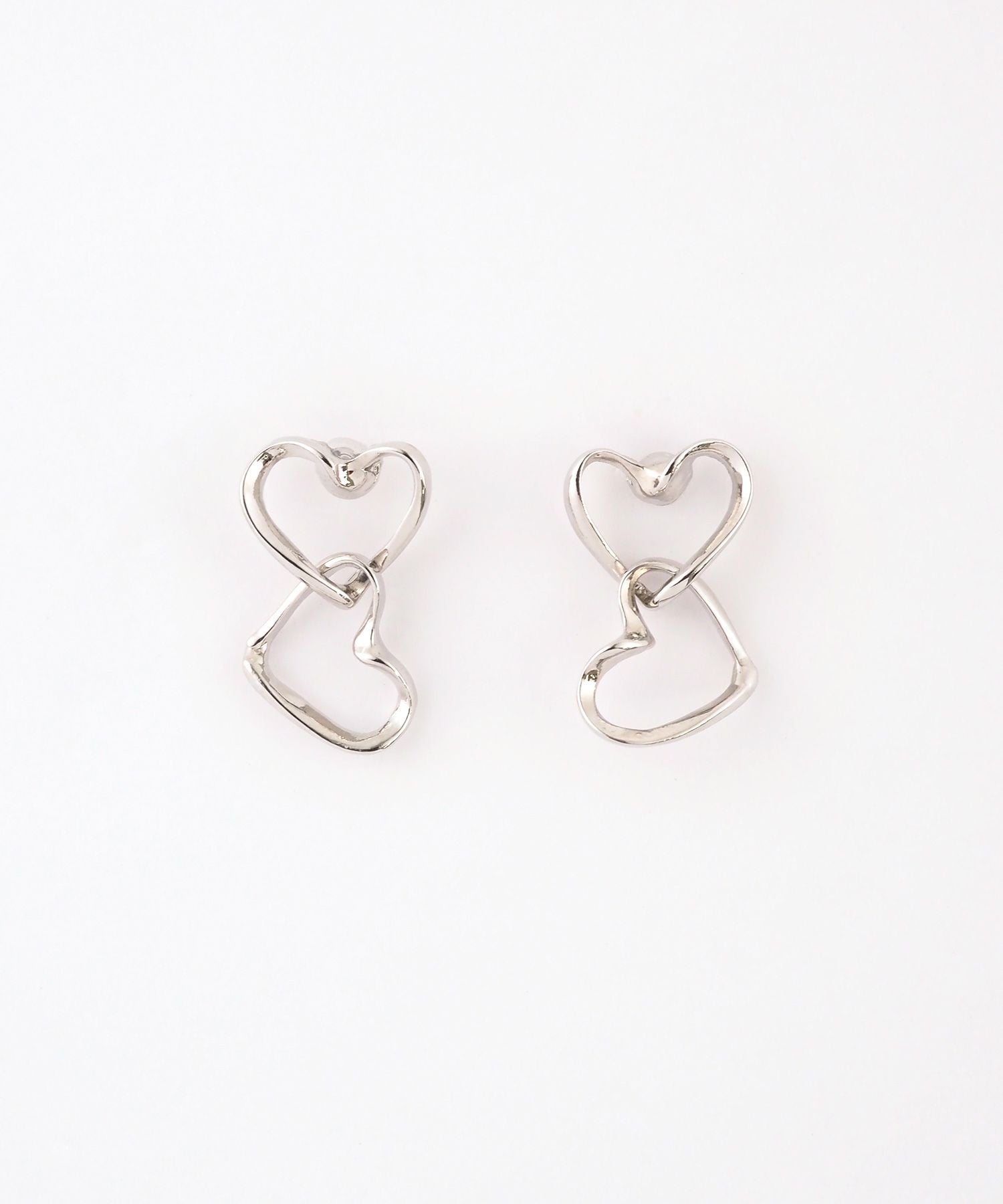 ダブルハート抗菌樹脂ポストピアス