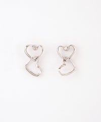 ダブルハート抗菌樹脂ポストピアス