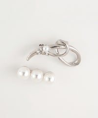 ニュアンスラインパールセットブローチ