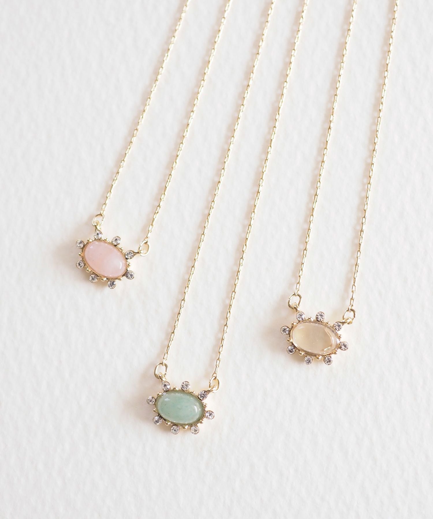 ナチュラルストーンオーバルネックレス【MUK Dreamy stone】