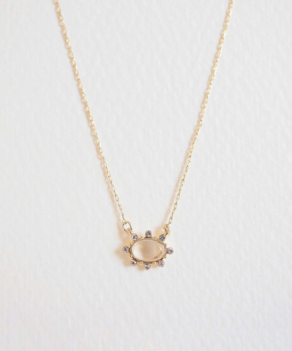 ナチュラルストーンオーバルネックレス【MUK Dreamy stone】