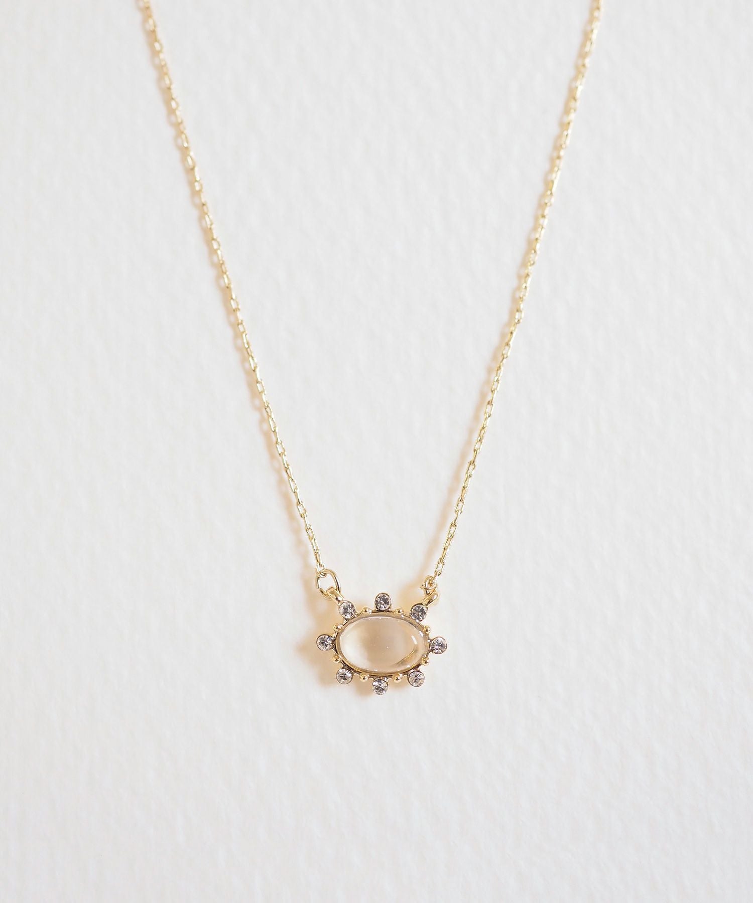 ナチュラルストーンオーバルネックレス【MUK Dreamy stone】