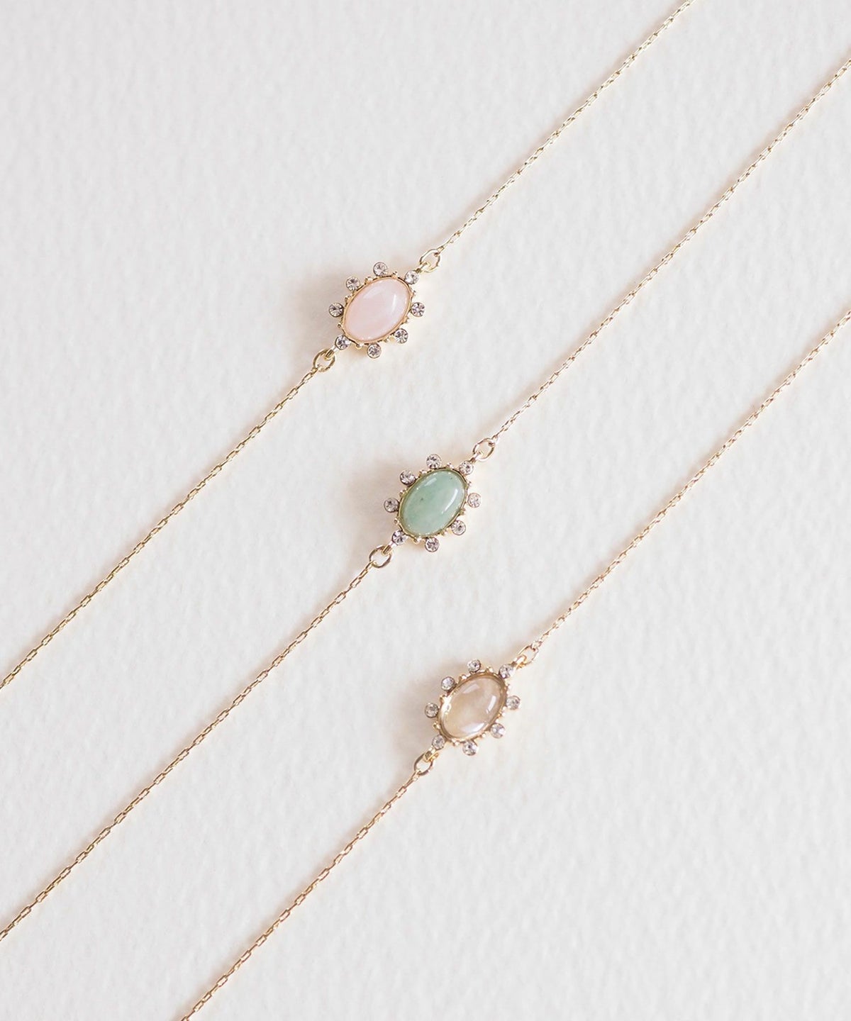 ナチュラルストーンオーバルブレスレット【MUK Dreamy stone】