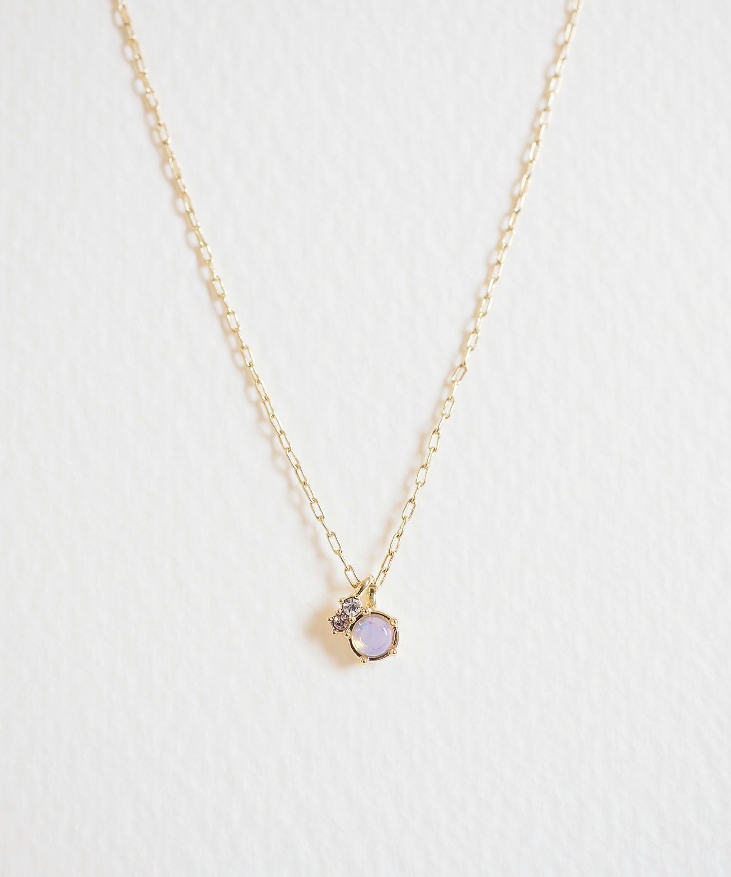 ナチュラルストーンガラスポイントネックレス【MUK Dreamy stone】