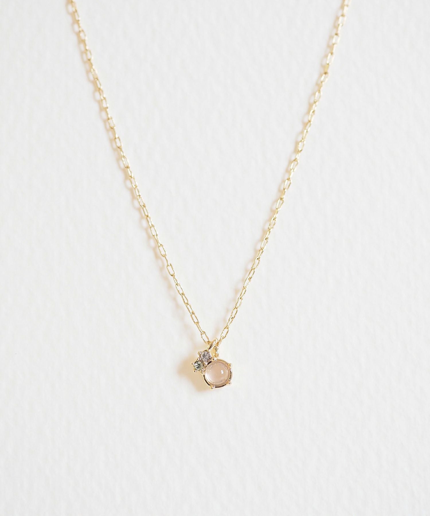 ナチュラルストーンガラスポイントネックレス【MUK Dreamy stone】