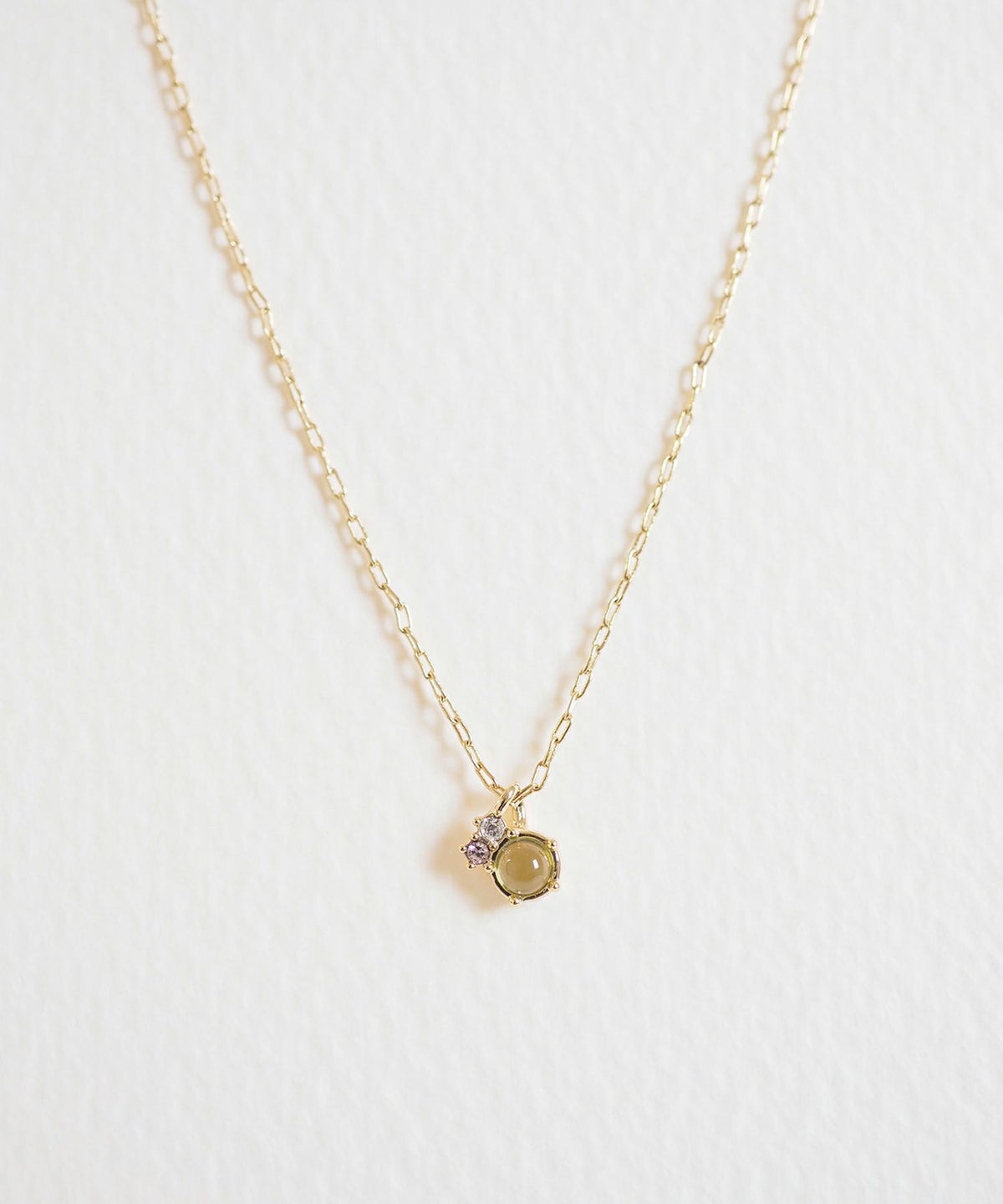 ナチュラルストーンガラスポイントネックレス【MUK Dreamy stone】