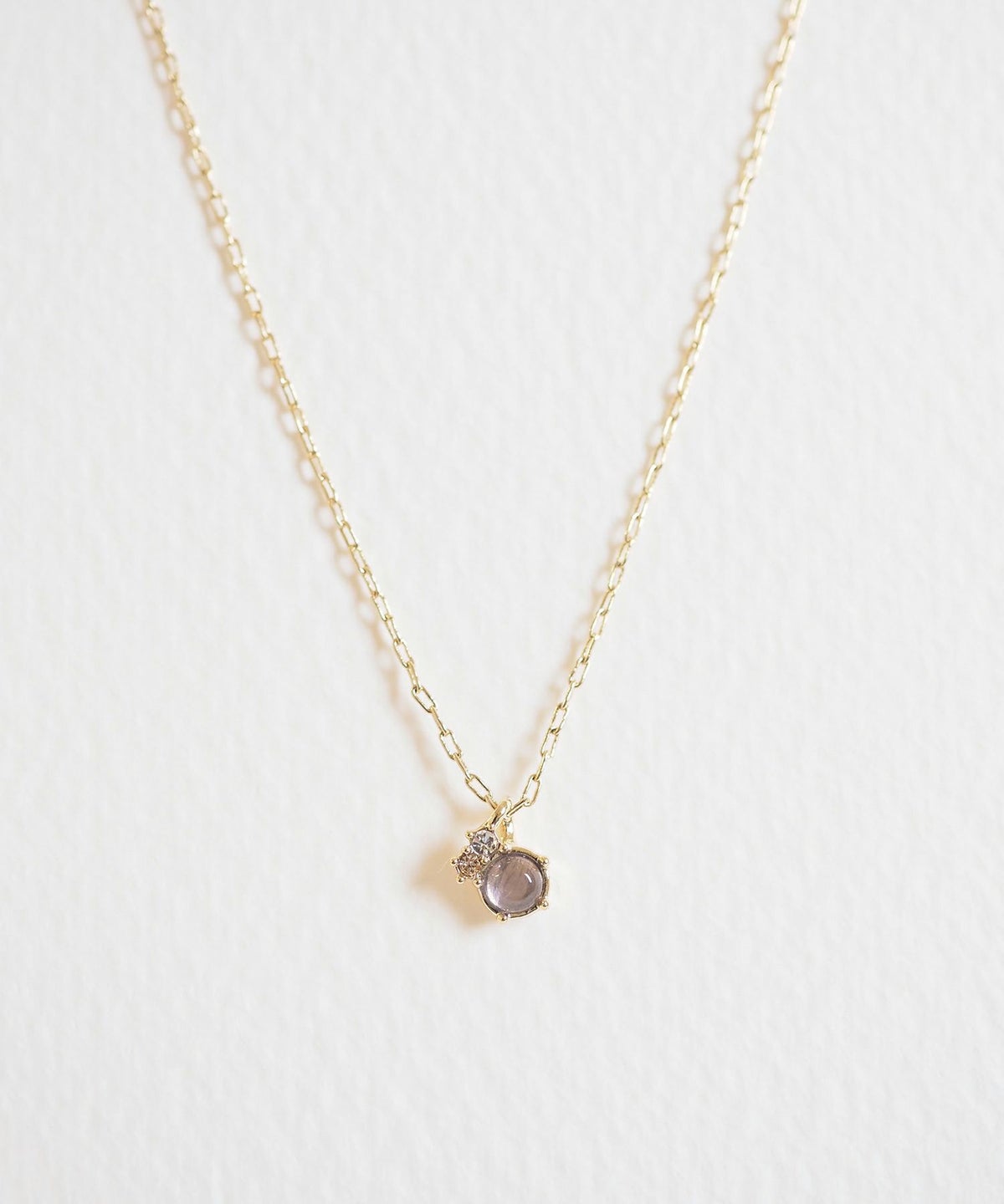 ナチュラルストーンガラスポイントネックレス【MUK Dreamy stone】