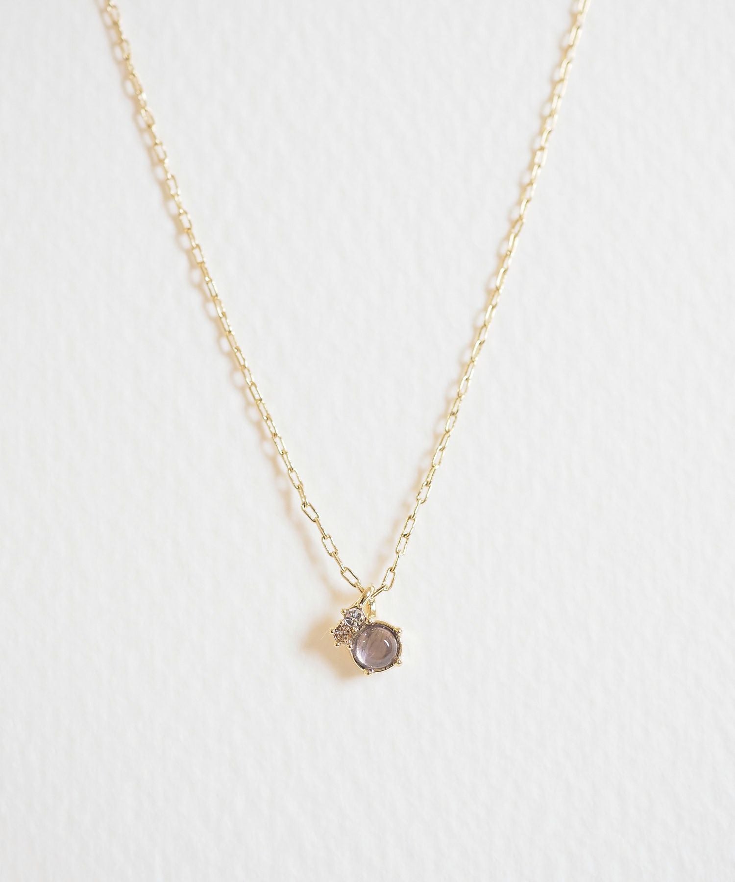 ナチュラルストーンガラスポイントネックレス【MUK Dreamy stone】