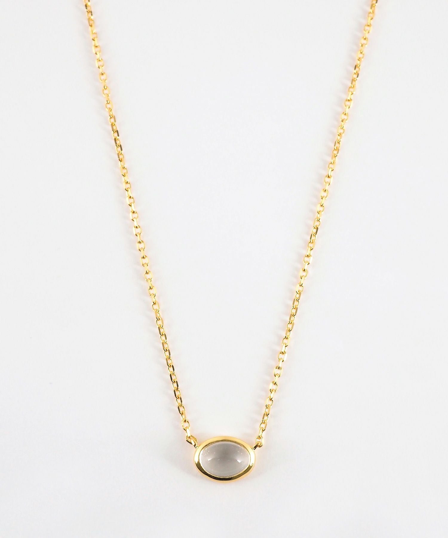 [SV925]オーバルクリスタルネックレス