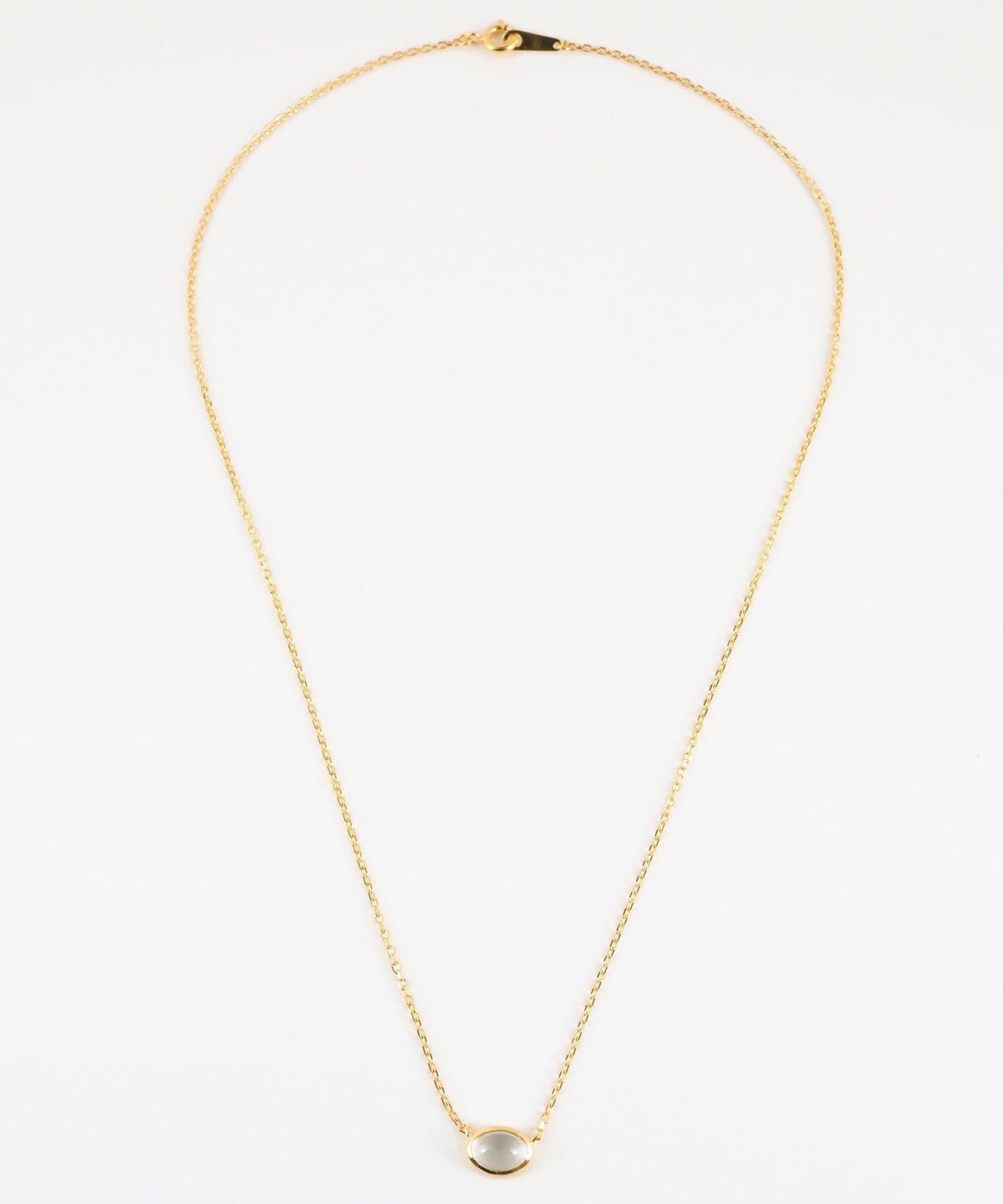 [SV925]オーバルクリスタルネックレス