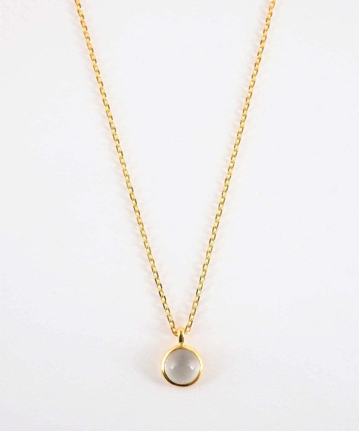 [SV925]ラウンドクリスタルネックレス