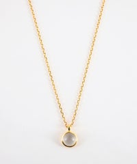 [SV925]ラウンドクリスタルネックレス