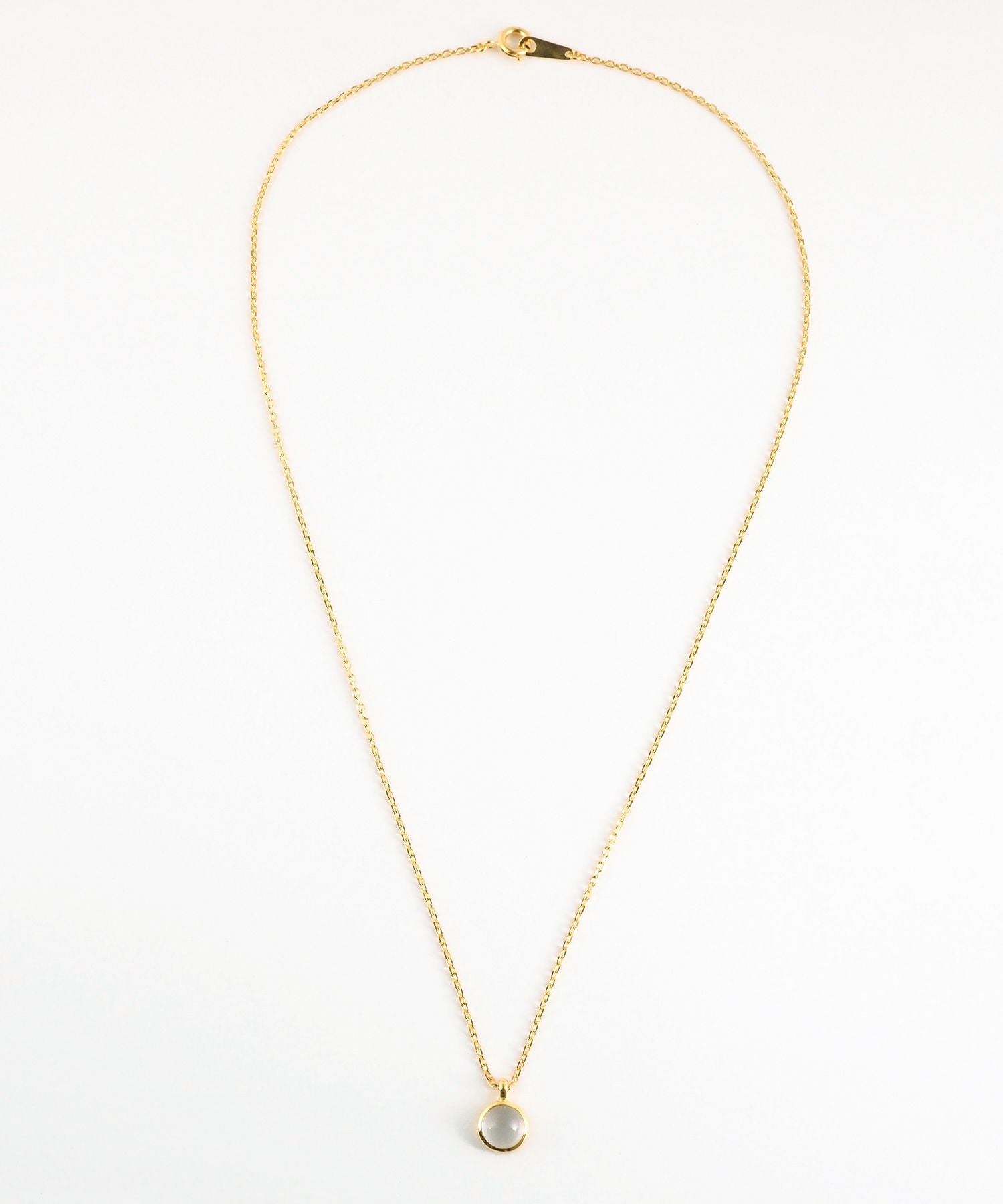 [SV925]ラウンドクリスタルネックレス