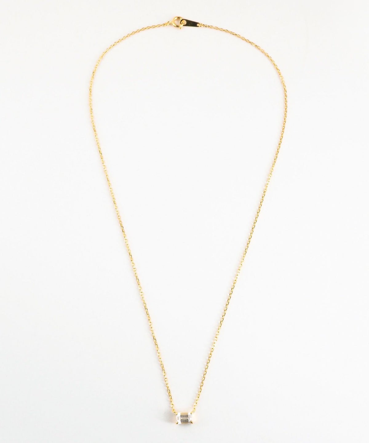 [SV925]レクタングルクリスタルネックレス