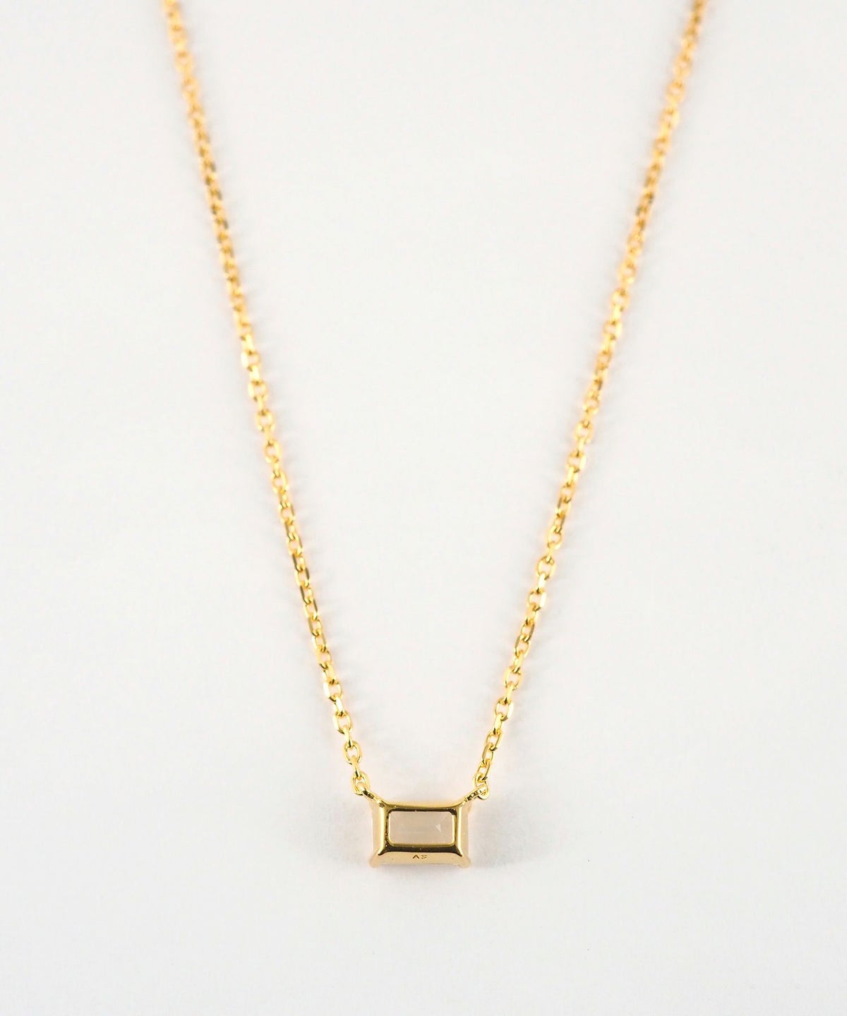 [SV925]レクタングルクリスタルネックレス