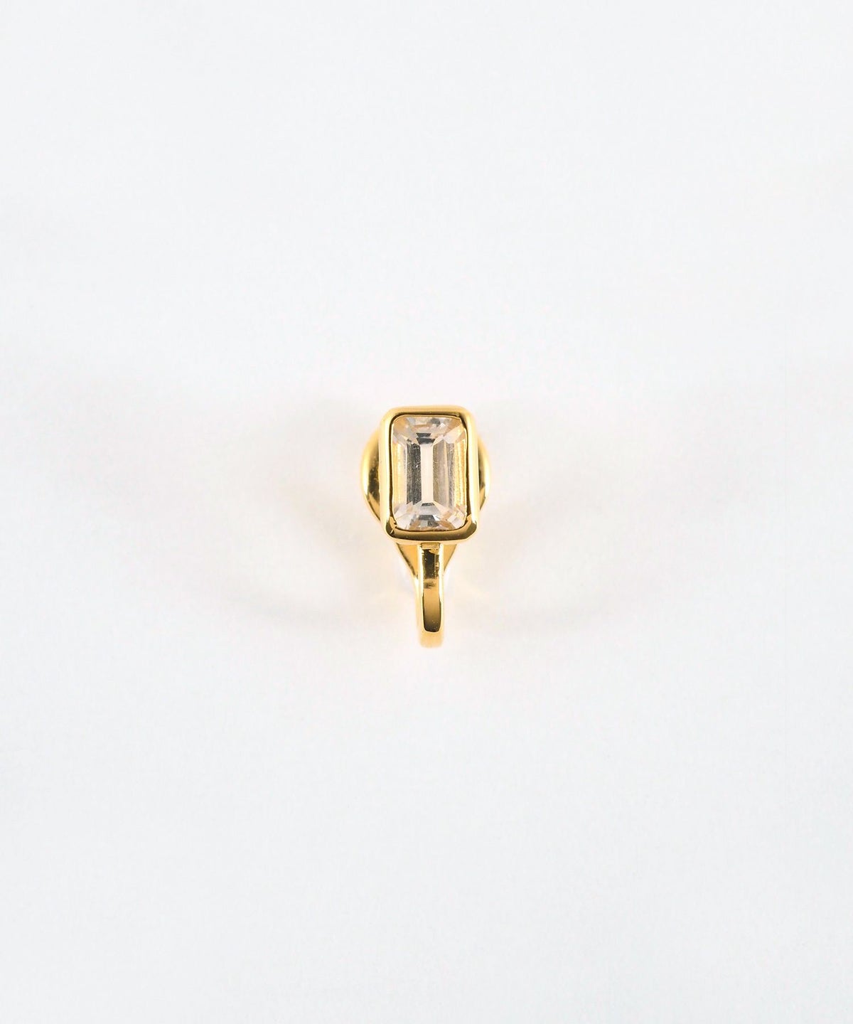 [SV925]レクタングルクリスタルイヤーカフ