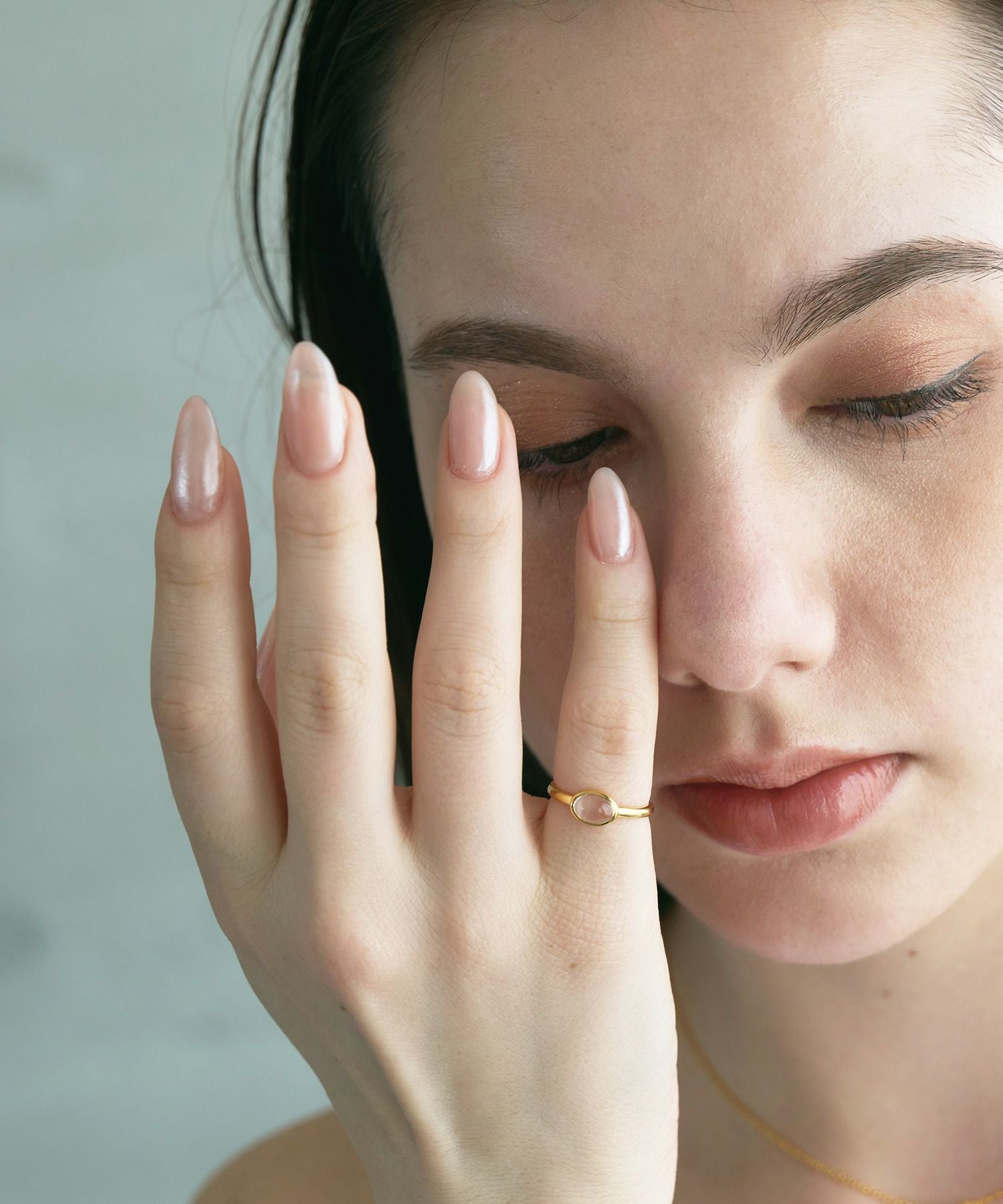 [SV925]オーバルクリスタルリング