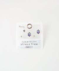 グラデーションカラー樹脂ポストセットピアス