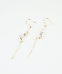 ビジューチェーンフックピアス