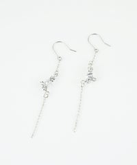 ビジューチェーンフックピアス