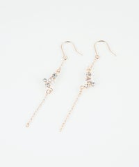 ビジューチェーンフックピアス