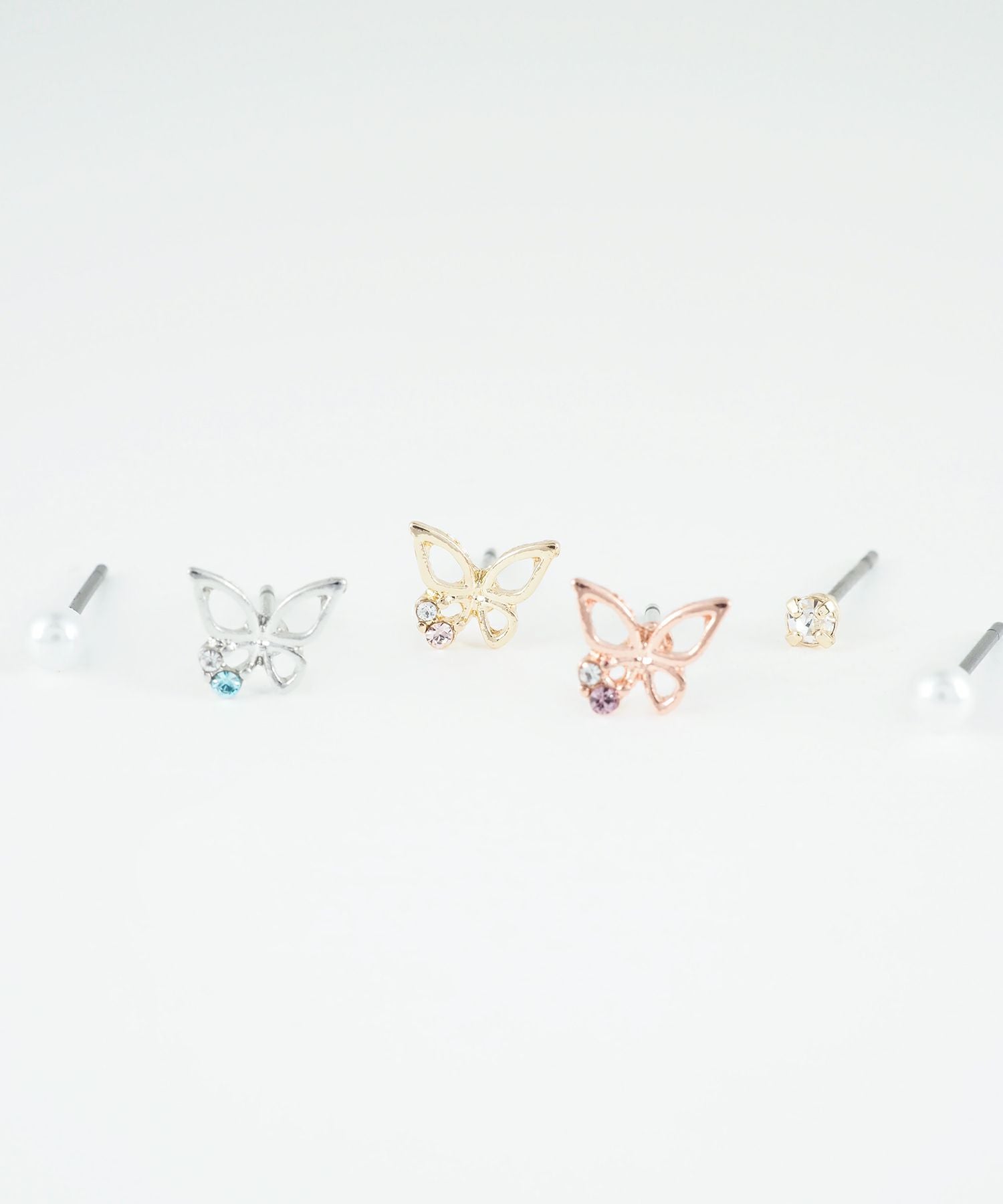 バタフライセットチタンポストピアス