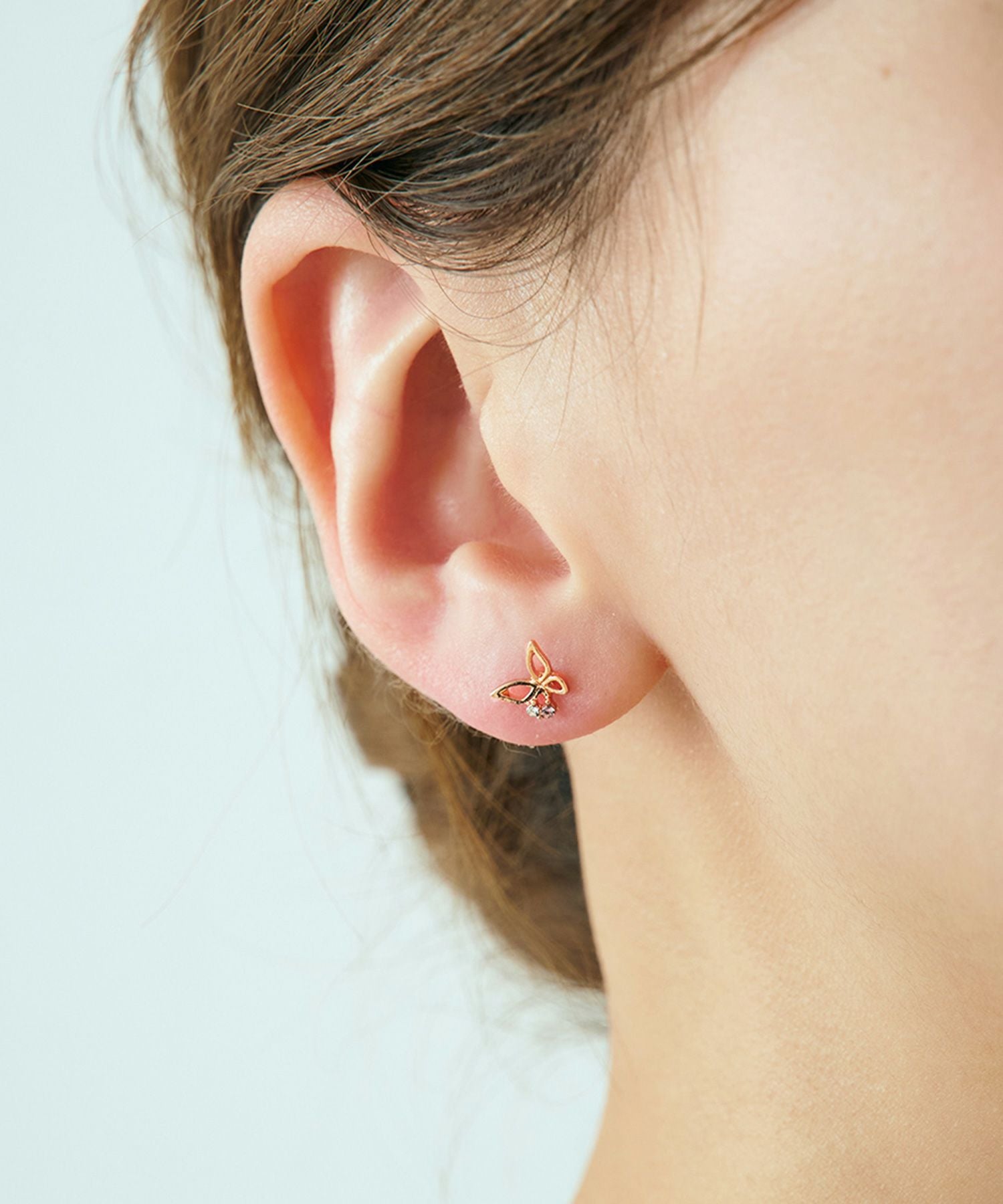 バタフライセットチタンポストピアス